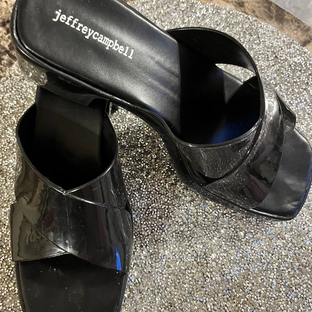 Jeffrey Campbell Black Patent Mules